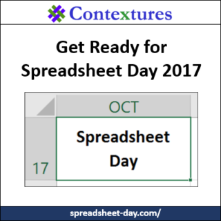 Get Ready for Spreadsheet Day 2017 http://spreadsheet-day.com/blog/