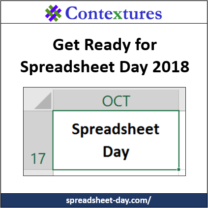 Get Ready for Spreadsheet Day 2018 