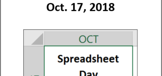 Happy Spreadsheet Day 2018