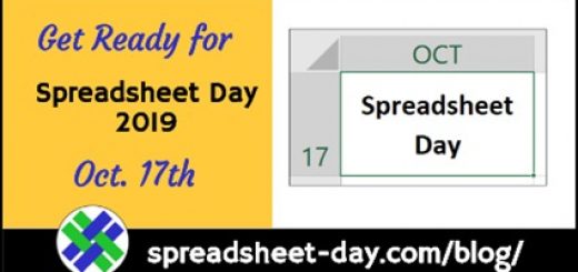 Get Ready for Spreadsheet Day 2019
