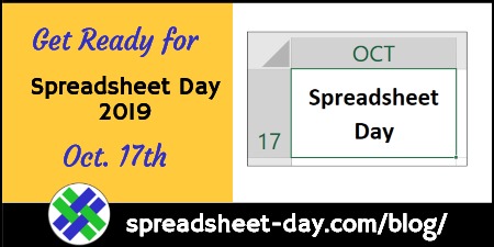 Get Ready for Spreadsheet Day 2019 