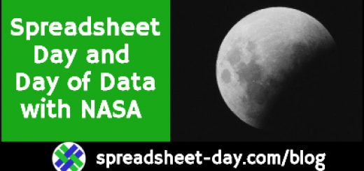 Spreadsheet Day and Day of Data with NASA