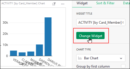 How to change widget