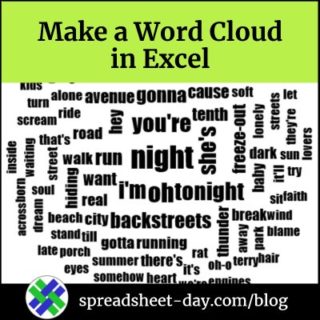 Make a Word Cloud in Excel
