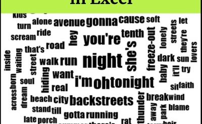 Make a Word Cloud in Excel