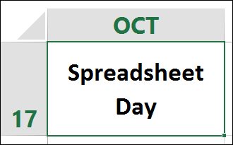 spreadsheet day october 17th