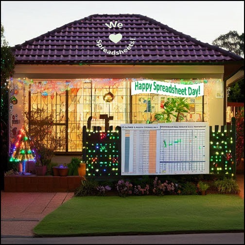 outdoor decorations for Spreadsheet Day