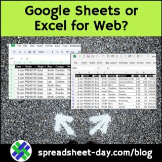 Comparing Excel for Web and Google Sheets