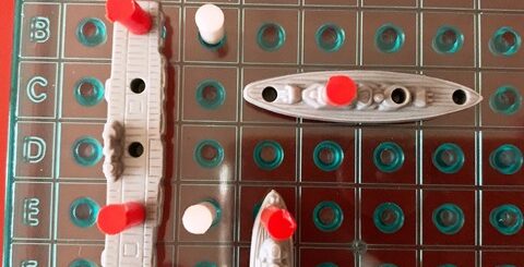 Battleship grid with letter and number headings