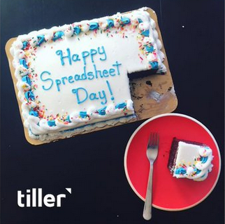 Spreadsheet Day sheet cake by Tiller